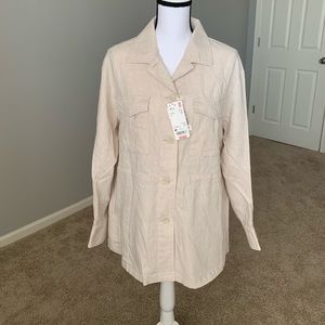 🌻🆕🌻NWT Uniqlo linen button down jacket shirt